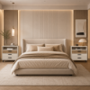 Picture of Chest of drawers, bravo teen, 1 compartment + 4 drawers, cashmere/strippedwood, 90x45x94cm
