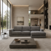Picture of Right-hand sofa corner, vigo, fabric, cement, 303x172x82cm