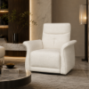 Picture of Swivel armchair, noan, fabric, white, 86x92x99cm 