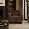 Picture of Armchair, amal, fabric, dark brown, 87x91x80cm