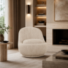 Picture of Armchair, elisea, fabric, light beige, 77x88x76cm