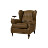 Picture of Armchair, oscar, cow leather, green, 92x93x96cm 