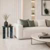 Picture of Small top coffee table, corolla, marble,green, dia.60x48cm