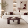Picture of Big top coffee table, corolla, marble,red, dia.100x35cm