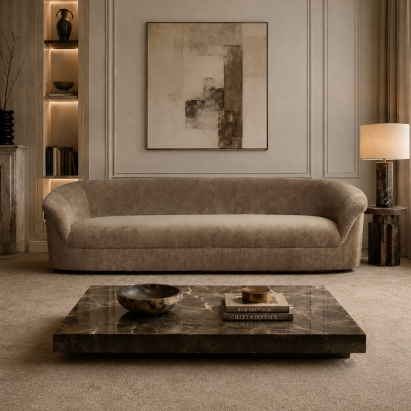 Picture of Sofa 4 seater, thora, marron, 276x89x73cm