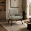 Picture of Armchair, martha,fabric, ashwood feet stained moka, gaban 5