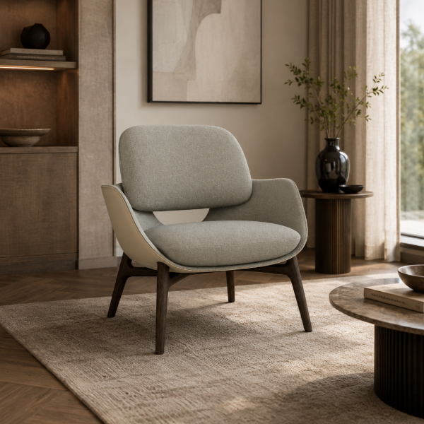 Picture of Armchair, martha,fabric, ashwood feet stained moka, gaban 5
