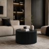 Picture of Coffee table, tris, wood, black matte, dia.80x35cm