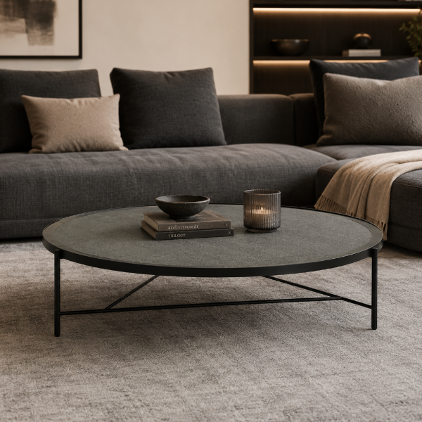 Picture of Coffee table, uptown, black-grey, 123x121x27cm 
