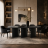Picture of Dining table, soho, wood, black, 240x110x76cm 
