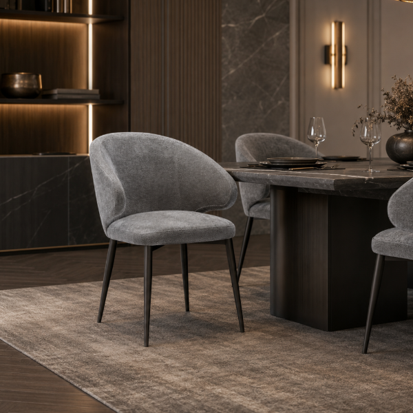 Picture of Dining chair, warren, grey, 61x57x81cm
