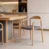 Picture of Dining chair, millie, wood natural, grey, 56x51x78cm