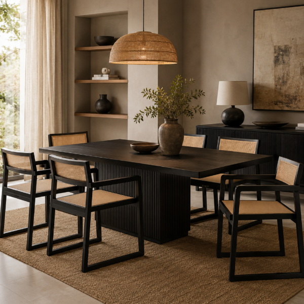 Picture of Dining chair, atelier, wood, black matte