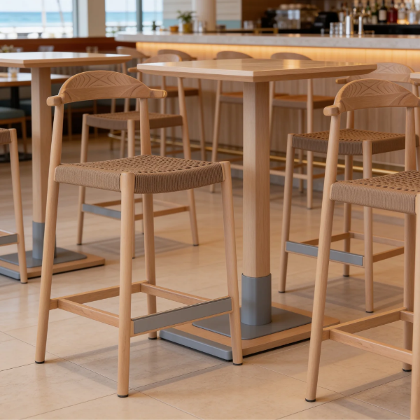Picture of Counter stool, millier, wood, honey, 54x54x99cm