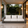 Picture of Sofa 3 seater, summer mod 2, aluminium frame, grey-white,  207x109x66.5cm 