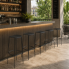 Picture of Bar stool, trick, steel, anthracite, 35x45x75cm
