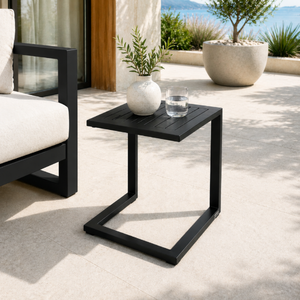 Picture of Coffee table, isla, aluminium, antracite, 50x42x48cm