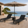 Picture of Sunlounger, flow, aluminium, antracite, 197x75x30cm