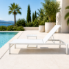 Picture of Sunlounger, borea, aluminium, white, 195x78x33cm
