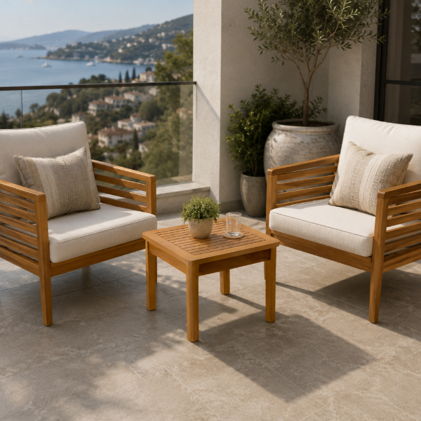 Picture of Coffee table, kate, teak natural, 45x45x36.5cm