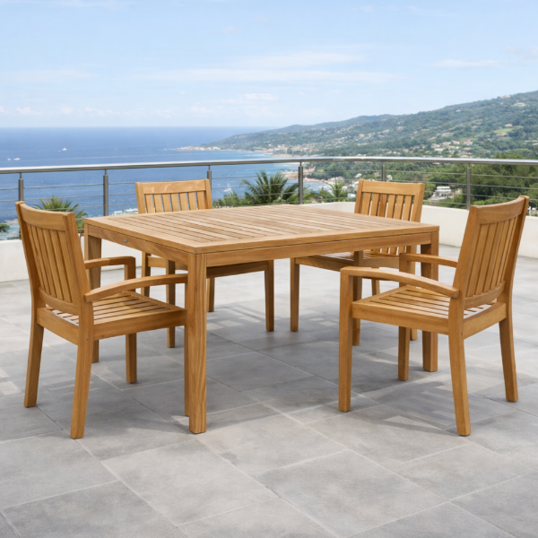 Picture of Dining table, mateo, teak natural, 80x140x76.2cm