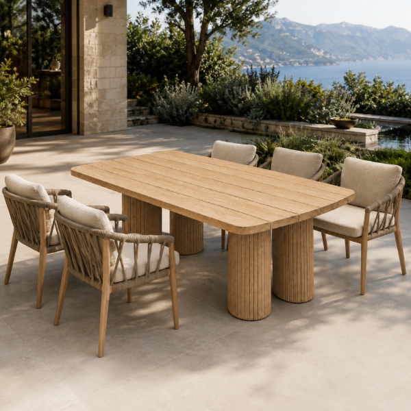 Picture of Dining table rectangular, victoria, teak natural, 274x100x75cm