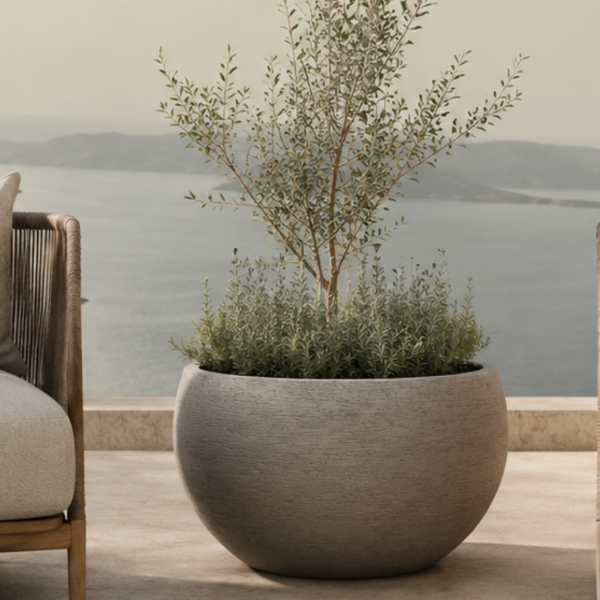 Picture of Vase, grand bowl, sand surface, machiato, dia.112x67cm