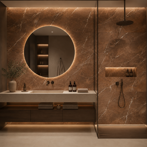 Picture of Floor tile museum, marble effect, matt, 9mm 60x120cm