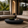 Picture of Coffee table, allure, concrete, anthracite, dia.100x15cm