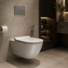 Picture of Nura wc, ceramic, wall hung, light grey, matte, 55x36cm