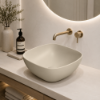 Picture of Nubes rectangular basin, ceramic, freestanding, light beige, matte, 40x35cm