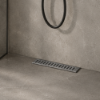 Picture of Drain, stainless steel, side outlet, grey, 400mm