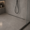 Picture of Pd5 drain, stainless steel, side outlet, black, 400mm