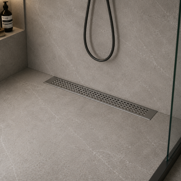 Picture of Pd5 drain, stainless steel, vertical outlet, 600mm