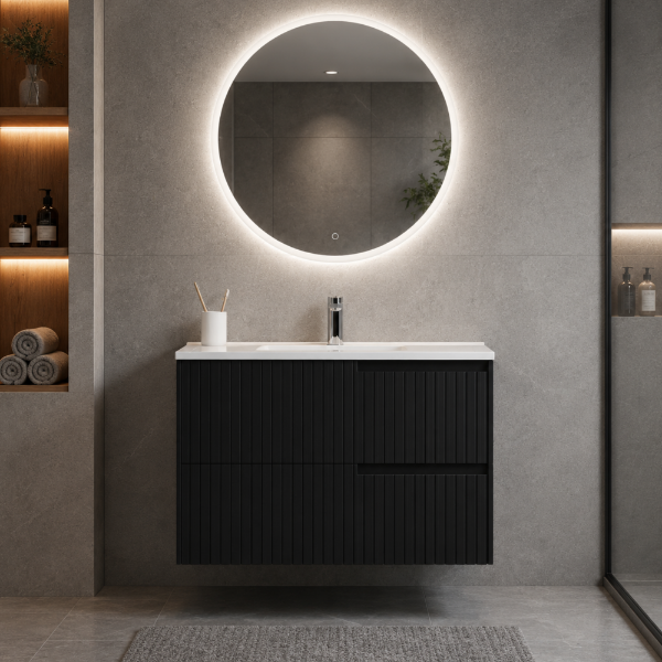 Picture of Joy bathroom furniture set, ply wood, black, 60x46x55cm