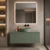 Picture of Rectangular mirror for elegance furniture white, touch screen with led, 100x70cm