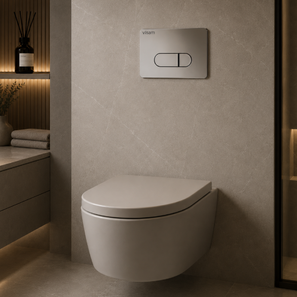 Picture of Siena dual flush control plate, chrome, matte