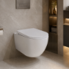 Picture of Line wc with pipe, ceramic, wall hung, white, 52.5x35.5cm