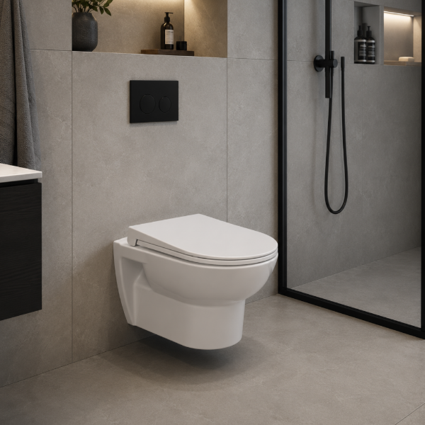 Picture of Revna wc, ceramic, wall hung, white, 50.5x35.5cm