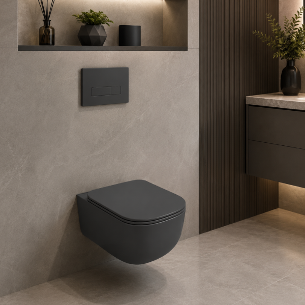 Picture of Era wc, ceramic, wall hung, lavagna, matte, 37x53 cm