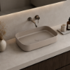 Picture of Shui comfort rectangular basin, ceramic, countertop, arenaria matte, 60x40cm