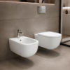 Picture of Era bidet, ceramic, wall hung, talco, matte, 37x53cm