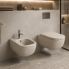 Picture of Era bidet, ceramic, wall hung, avena, matte, 37x53cm