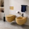 Picture of Era bidet, ceramic, wall hung, anemone, glossy, 37x53cm