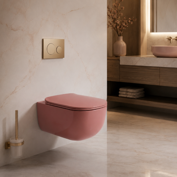 Picture of Era wc, ceramic, wall hung, coral glossy, 37x53cm