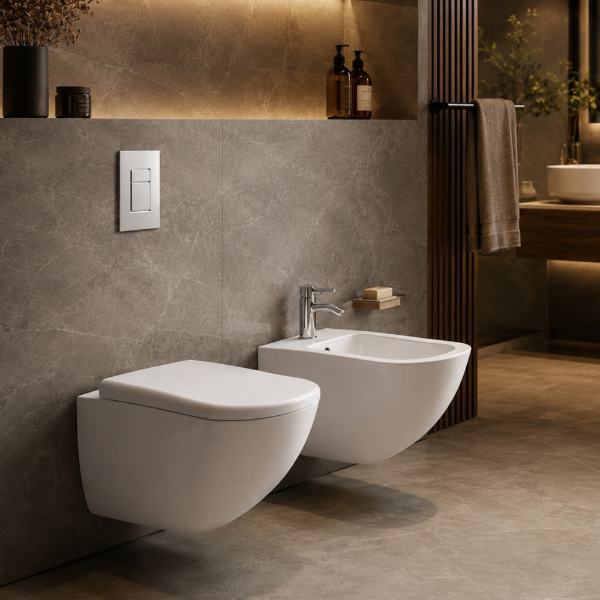 Picture of Fluid wc, ceramic, wall hung, white, glossy, 37x53cm