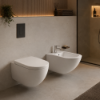 Picture of Fluid bidet, ceramic, wall hung, white, glossy, 37x53cm