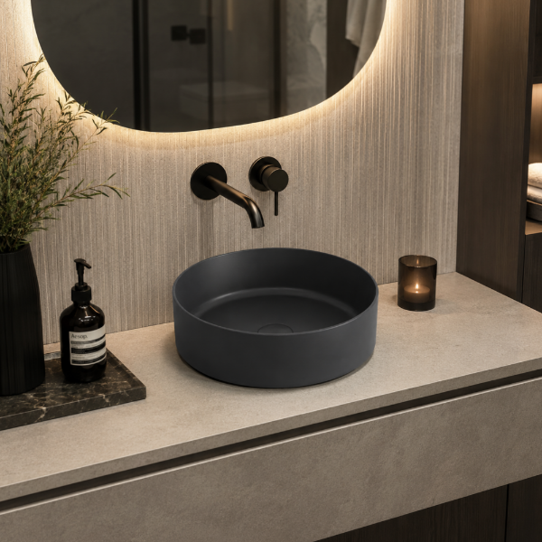 Picture of Universal drain, ceramic cover/metal body, basalto, matte