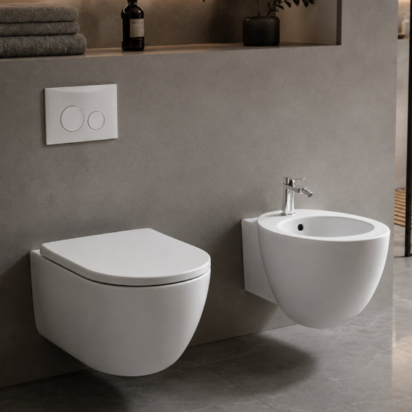 Picture of Le giare bidet, ceramic, wall hung, white, glossy, 37x53cm