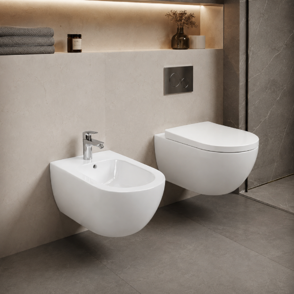 Picture of Enjoy bidet, ceramic, wall hung, white, glossy, 35x53cm